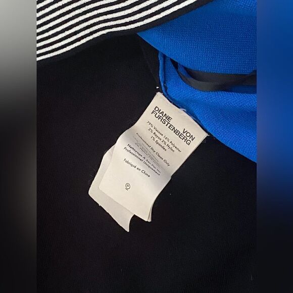 DIANE VON FURSTENBERG Colorblock Wrap Dress size M - Picture 13 of 13